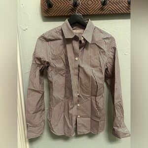 Banana Republic Women's Striped Button Down Shirt
